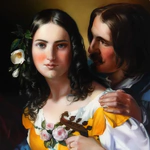 Шкатулка "Бокал вина" Павлова, Федоскино