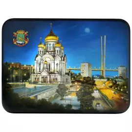 Шкатулка "Владивосток" Борисов, Федоскино