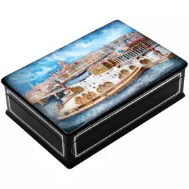 Шкатулка "Санкт-Петербург" Ларишев, Федоскино