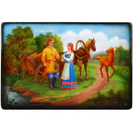 Шкатулка "Водовоз" Чистова, Федоскино