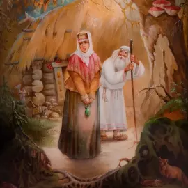 The box "For the love potion" by Kiselyov, Fedoskino