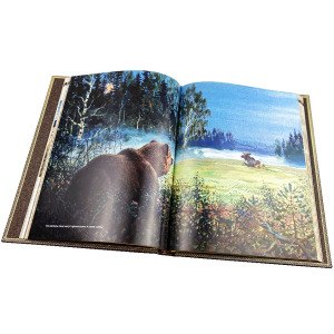 Книга в кожаном переплете "Охота на медведя"