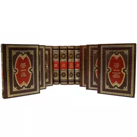 Книги в кожаном переплете "Сказки народов мира" в 10-ти томах