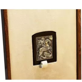 Подарочный набор: книга в кожаном переплете "Кодекс чести русского офицера" с иконой, в лакированной шкатулке