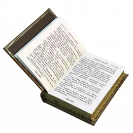 Gift set: leather-bound book "The Holy Gospel" with an icon