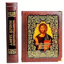 The Illustrated New Testament, a leather-bound book