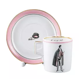 Tea steamer "Modes de Paris" coat of arms, for 1 person, pink