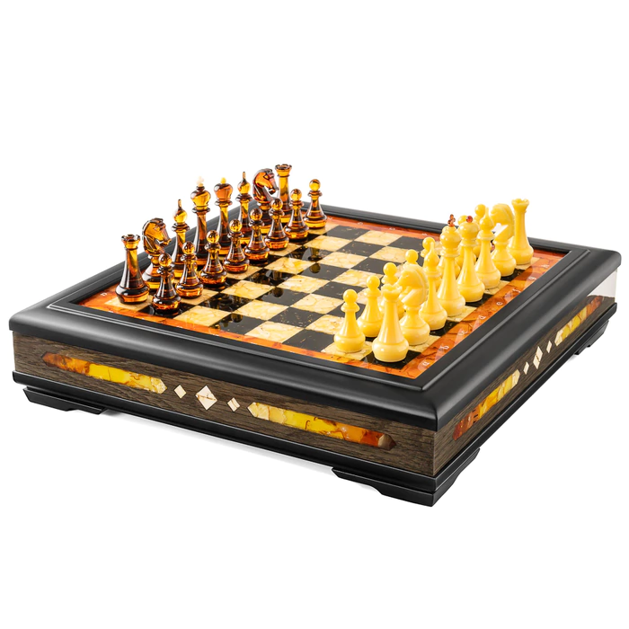 Grey oak chess chest "Aristocrat"