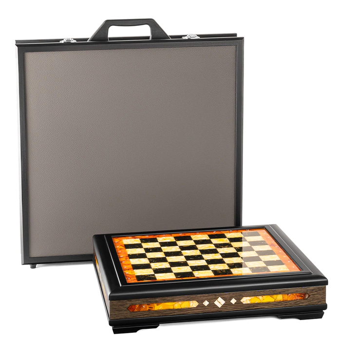 Grey oak chess chest "Aristocrat"