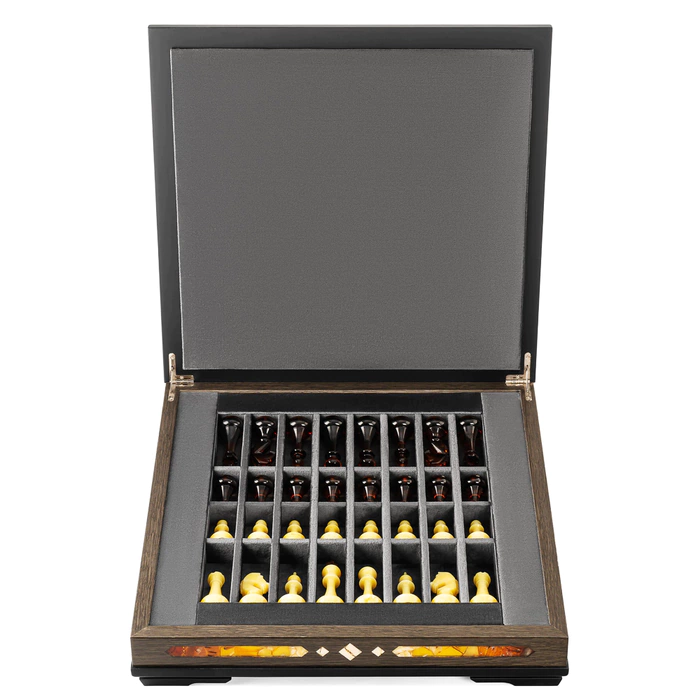 Grey oak chess chest "Aristocrat"