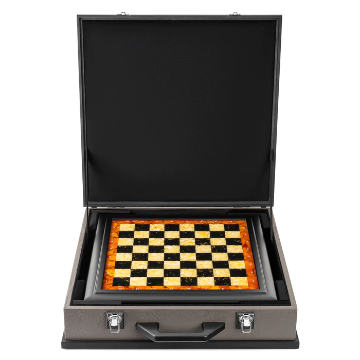 Grey oak chess chest "Aristocrat"