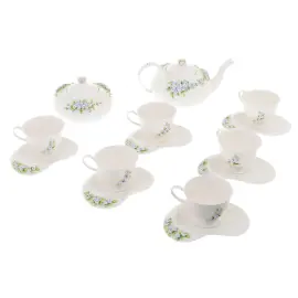 Набор чайный из фарфора "Император цветочный. Незабудки" на 6 персон, 14 предметов, в подарочной коробке