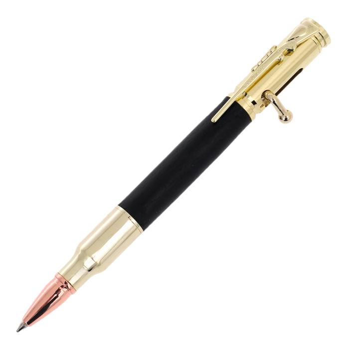 The handle made of stained oak "Bullet" in a case, brass