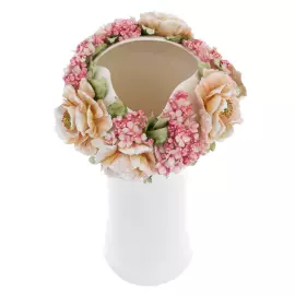 Ваза фарфоровая "Праздник. Шиповник и сирень"