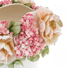 Ваза фарфоровая "Праздник. Шиповник и сирень"