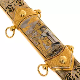 Меч из дамасской стали "Святая Русь" Златоуст