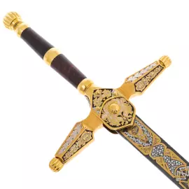 Меч из дамасской стали "Святая Русь" Златоуст