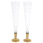 Luxury crystal wine glasses for 2 persons, Zlatoust