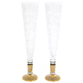 Фужеры хрустальные "Роскошь" на 2 персоны, Златоуст