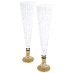 Luxury crystal wine glasses for 2 persons, Zlatoust