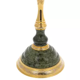 Подсвечник 3-х рожковый "Царский" змеевик, Златоуст