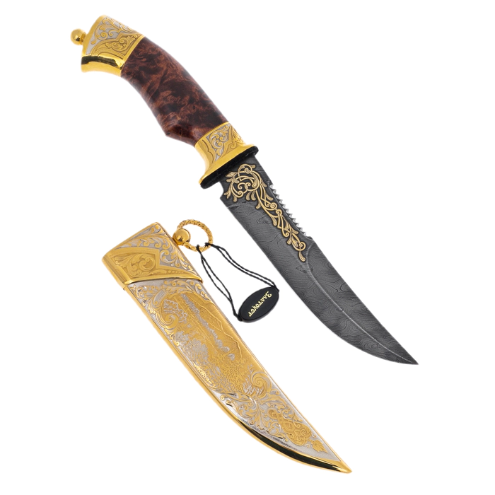 Damascus steel knife "Sokol" Zlatoust