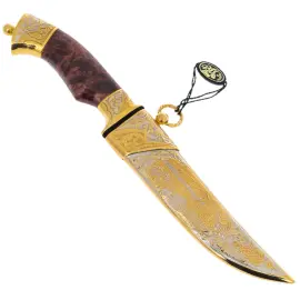 Нож из дамасской стали "Сокол" Златоуст