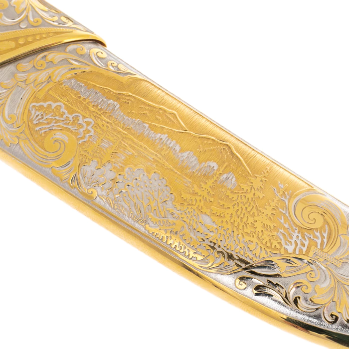 Damascus steel knife "Sokol" Zlatoust