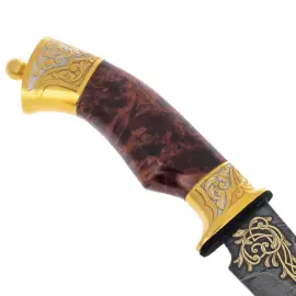 Нож из дамасской стали "Сокол" Златоуст