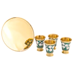 Silver liqueur set "Floral"