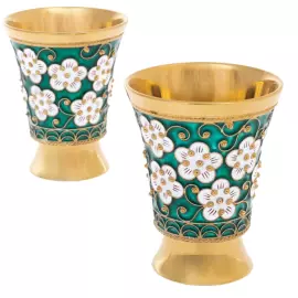 Ликёрный сервиз из серебра "Цветочный"