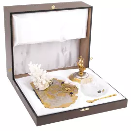 Caviar bowl with coral "Sea" Zlatoust