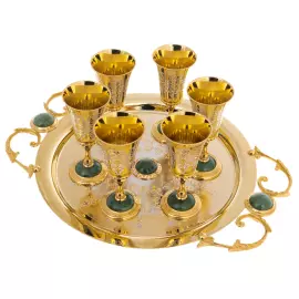 Набор фужеров "Нефритовый" на 6 персон, Златоуст