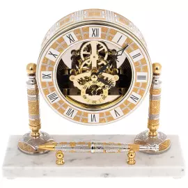 Часы "Скелетон. Золото" с ручкой, Златоуст