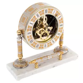 Часы "Скелетон. Золото" с ручкой, Златоуст