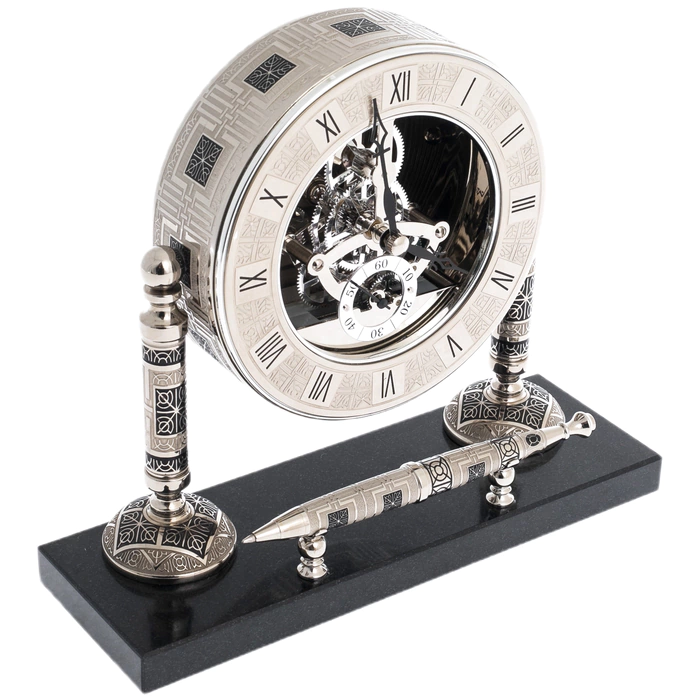 Watch "Skeleton. Nickel" with a handle, Zlatoust