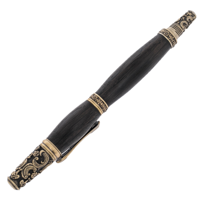 Fountain pen made of stained oak "Victorian" in a case