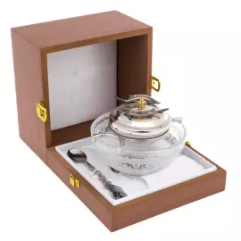 Large nickel-plated caviar "Sturgeon" Zlatoust