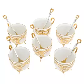 Venice coffee set for 6 persons, 12 items, Zlatoust
