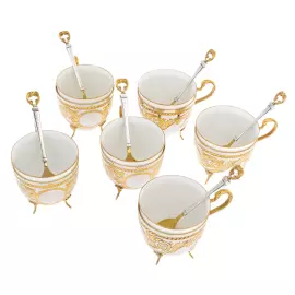 Venice coffee set for 6 persons, 12 items, Zlatoust