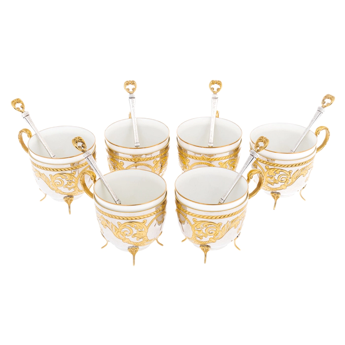 Venice coffee set for 6 persons, 12 items, Zlatoust
