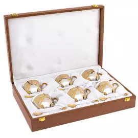 Venice coffee set for 6 persons, 12 items, Zlatoust