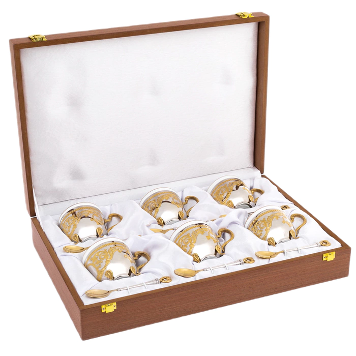 Venice coffee set for 6 persons, 12 items, Zlatoust