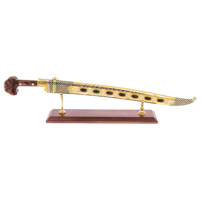Souvenir scimitar with green jasper "Sila" Zlatoust