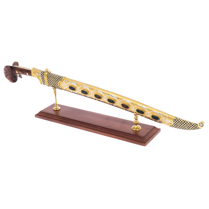 Souvenir scimitar with green jasper "Sila" Zlatoust