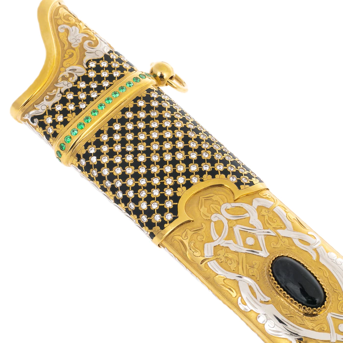 Souvenir scimitar with green jasper "Sila" Zlatoust