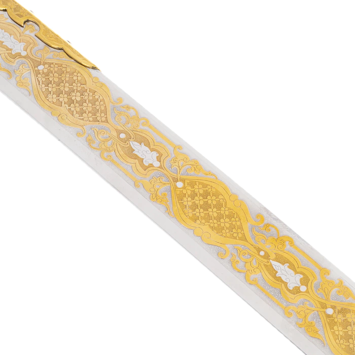Souvenir scimitar with green jasper "Sila" Zlatoust