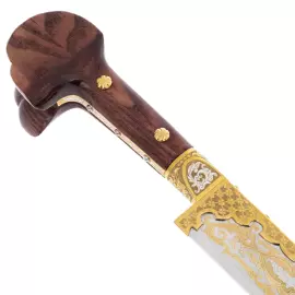 Ятаган сувенирный с зеленой яшмой "Сила" Златоуст