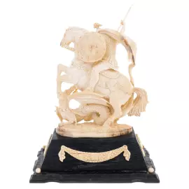 Скульптура из бивня мамонта "Георгий Победоносец"