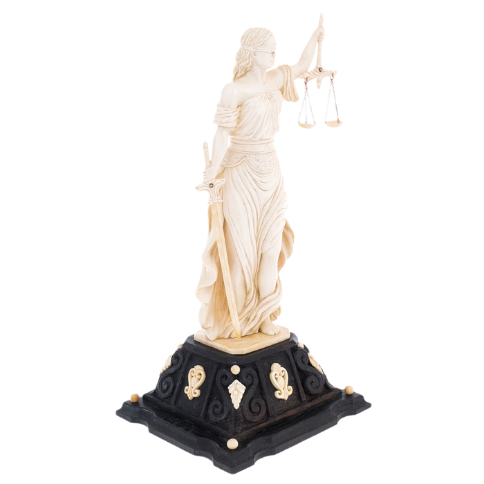 Mammoth tusk sculpture "Justice"